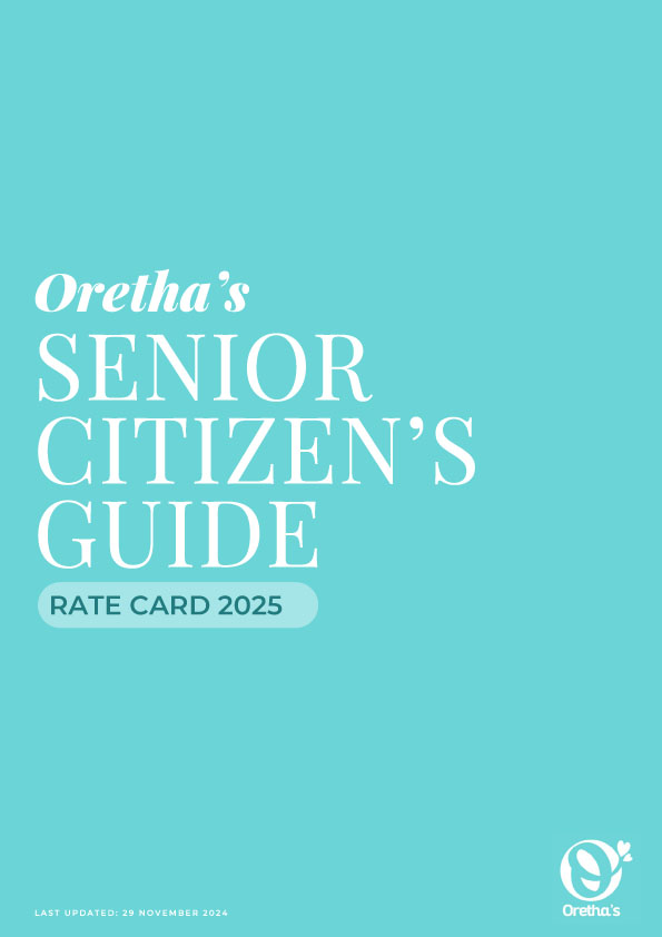 Oretha’s Senior Citizen Discount Guide Rate Card 2025